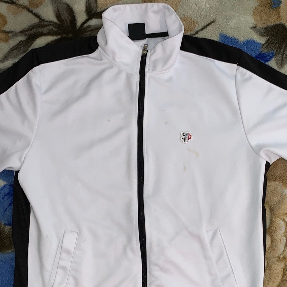 White zip up